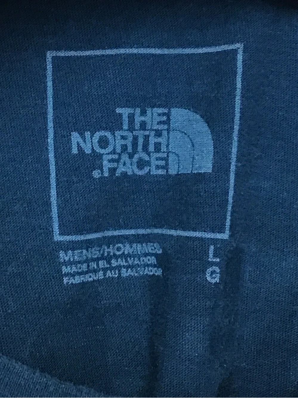 The North Face men’s short sleeve spellout tee shirt large
